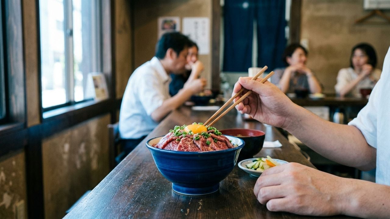 名古屋 侍 主题 vs 现代 美食 如何 选择?元祖 生和牛盖饭 顶 的 独家