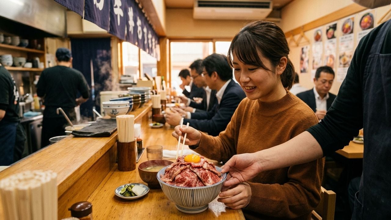 犬山城 之后 名古屋 午餐 就 选 元祖 生和牛盖饭 顶