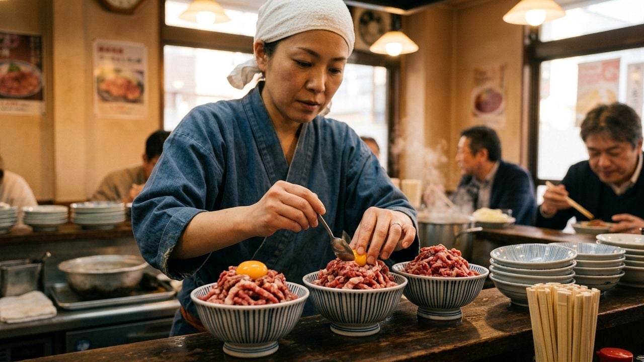 名古屋 中区 大须 4丁目|元祖 生和牛盖饭 顶 的 独此一家