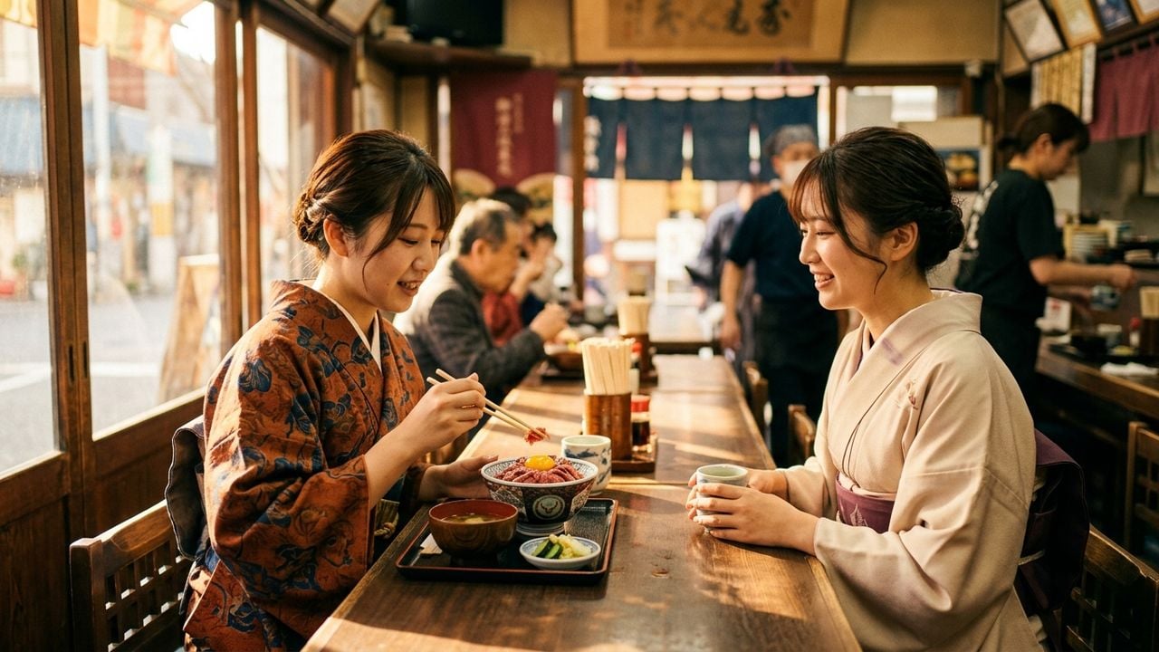 大须 和服 租借 后 午餐 就 选 元祖 生和牛盖饭 顶|独家 一杯