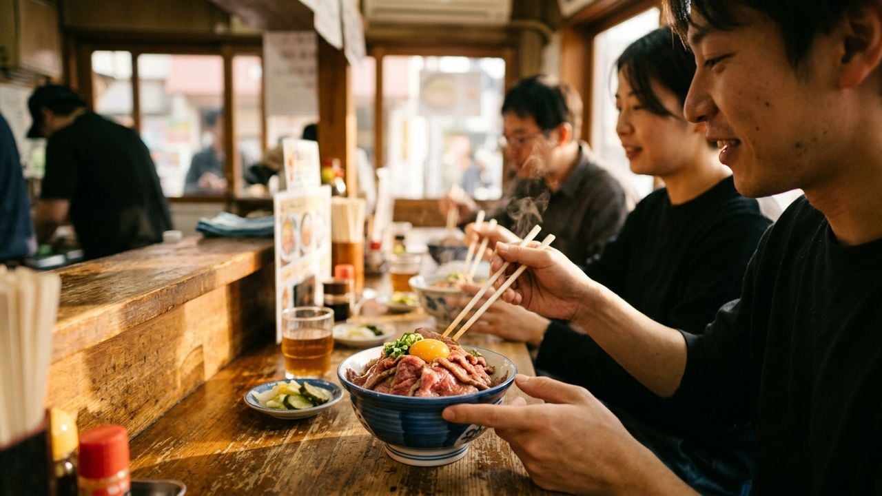 丰田 产业 记念馆 附近 午餐 就 选 元祖 生和牛盖饭 顶