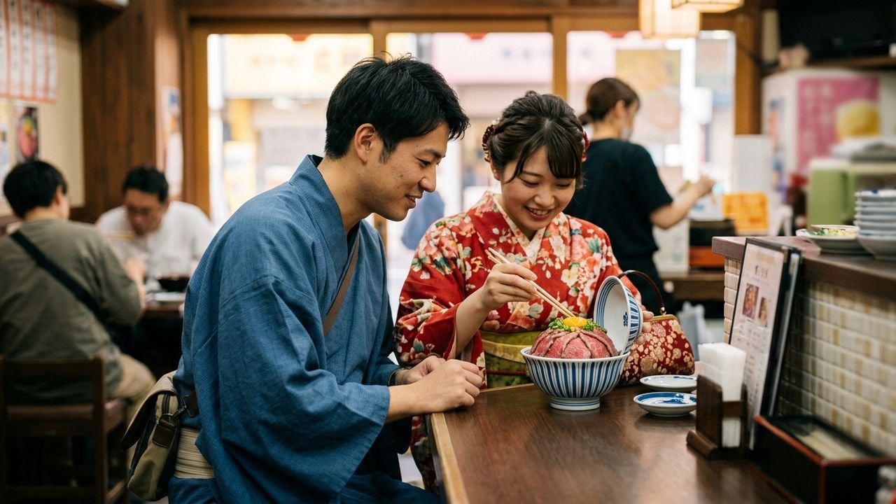大须 和服 情侣 打卡 餐厅 就 选 元祖 生和牛盖饭 顶