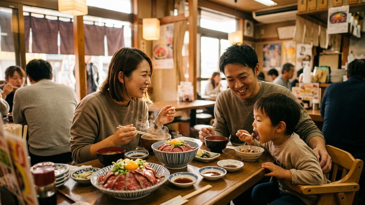 名古屋 家庭 有 小孩 吃什么?元祖 生和牛盖饭 顶 是 答案